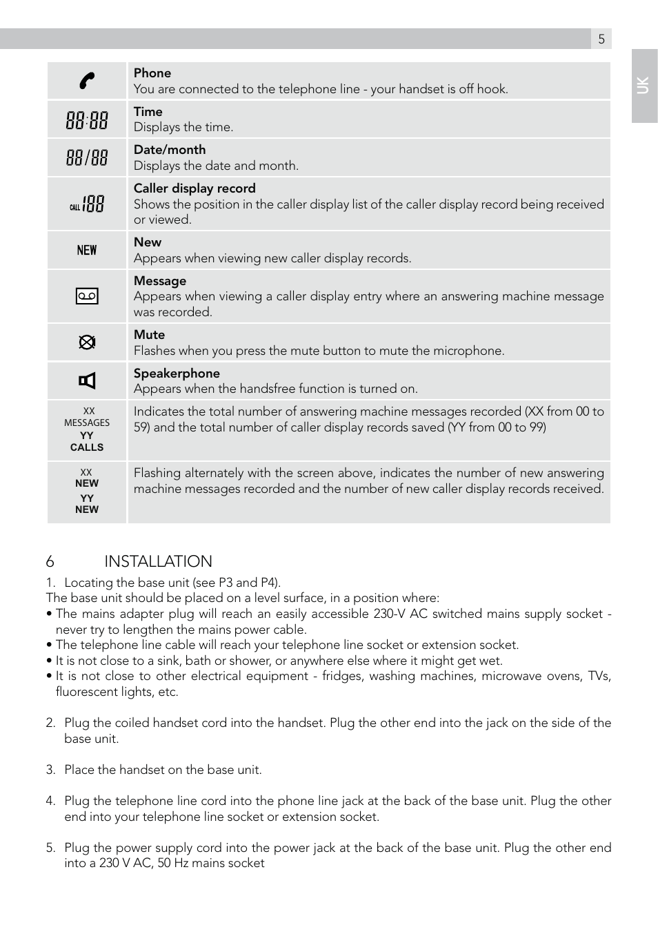 6 installation | AEG Style 15 User Manual | Page 5 / 20