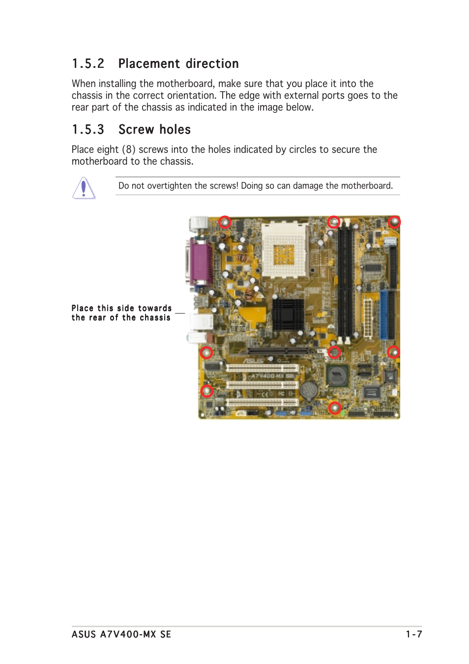 Asus A7V400-MX SE User Manual | Page 17 / 72