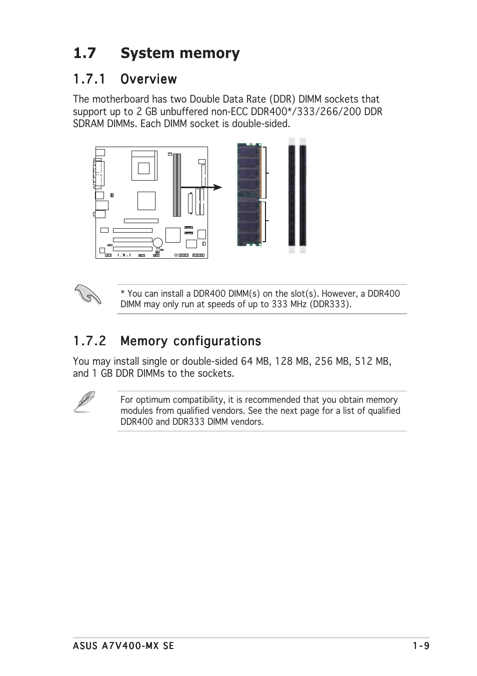 1 overview overview overview overview overview | Asus A7V400-MX SE User Manual | Page 19 / 72