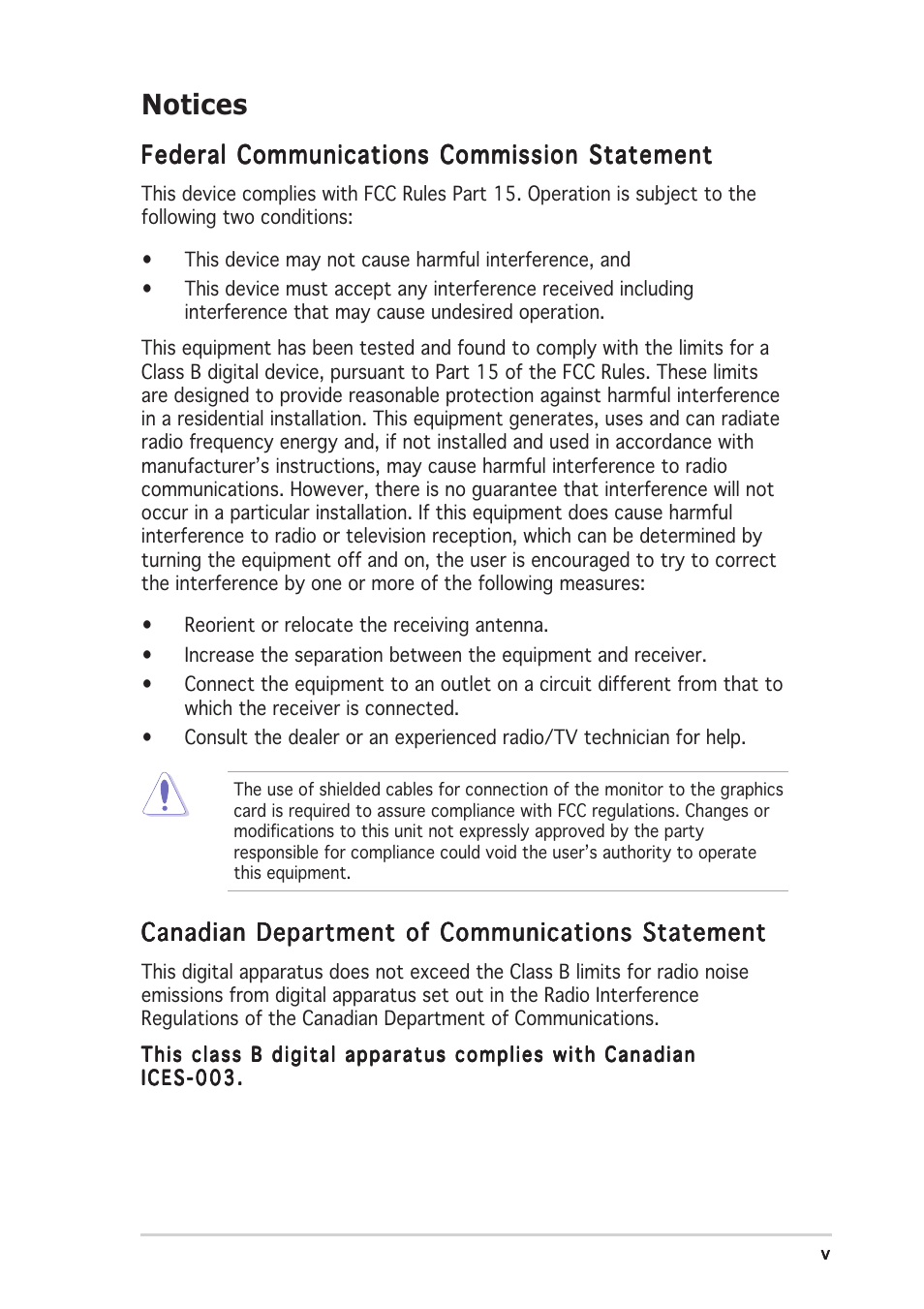 Notices | Asus A7V400-MX SE User Manual | Page 5 / 72