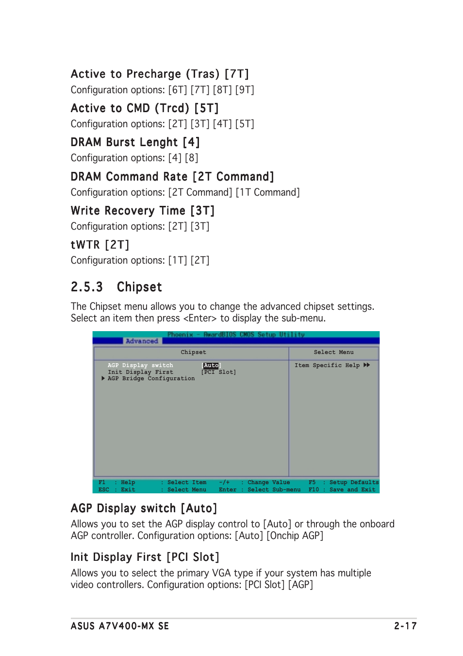 3 chipset chipset chipset chipset chipset | Asus A7V400-MX SE User Manual | Page 53 / 72