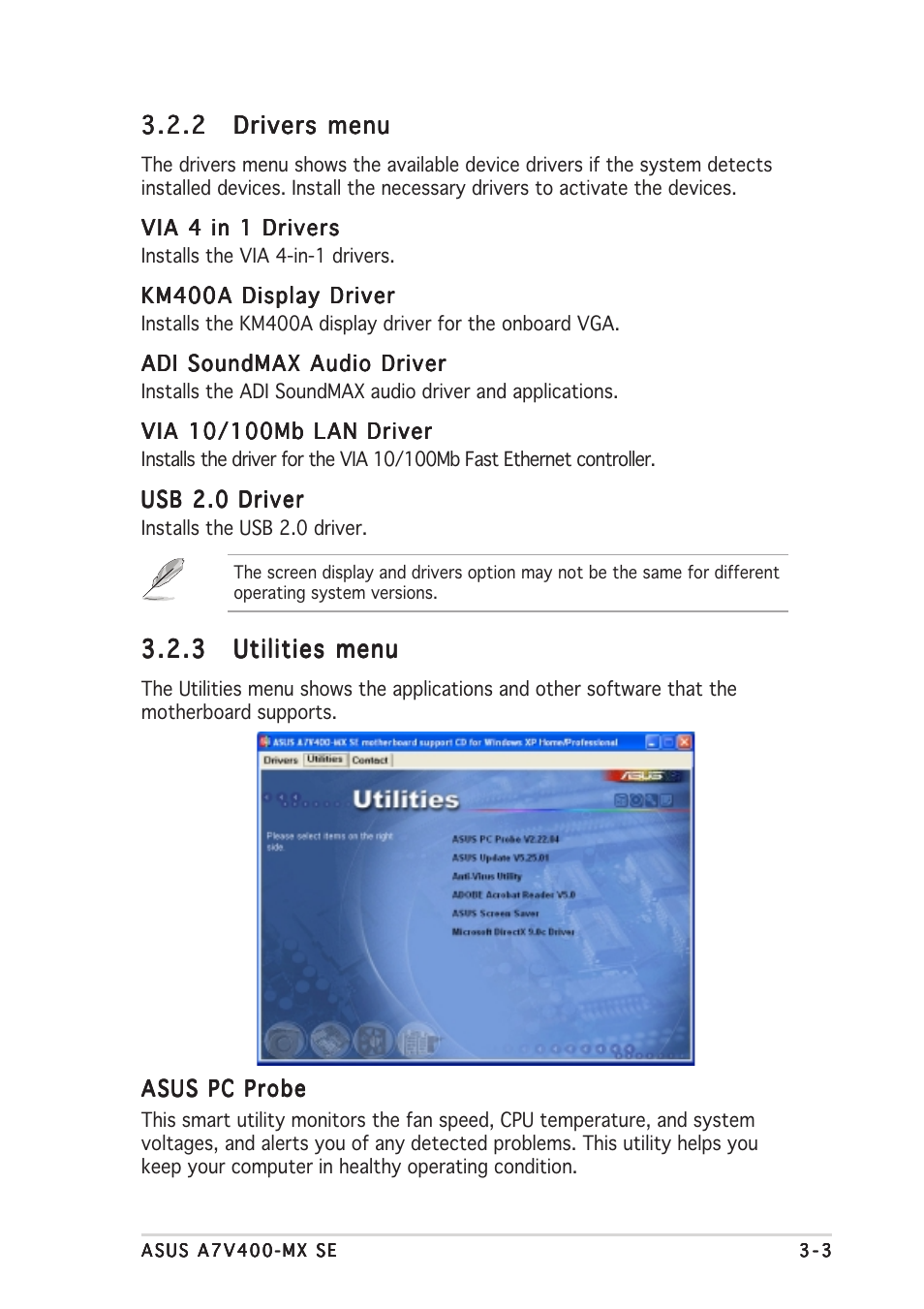 Asus A7V400-MX SE User Manual | Page 71 / 72