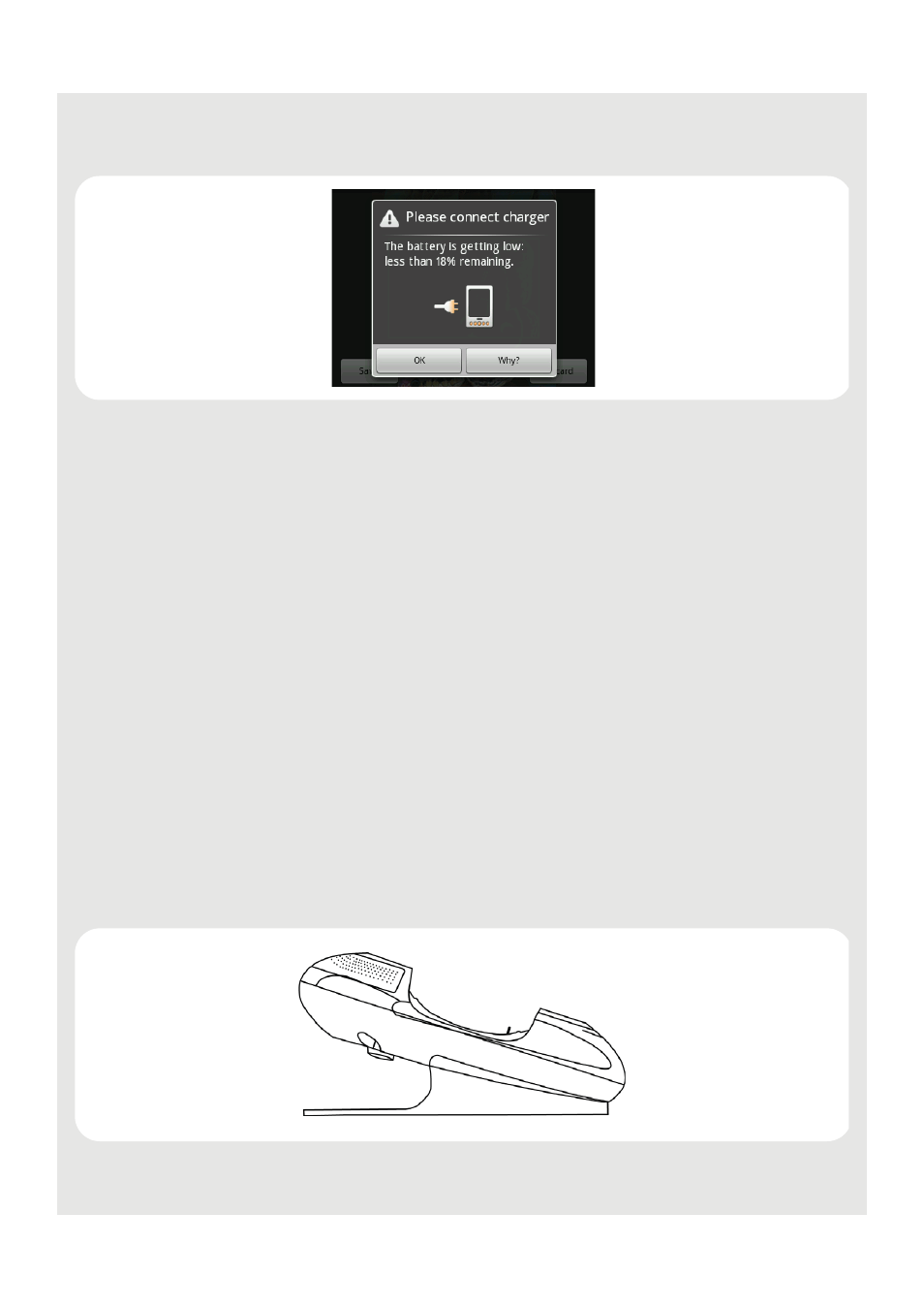 4 battery low warning, 5 attaching the stand to the base station | AEG Voxtel smart3 User Manual | Page 18 / 97
