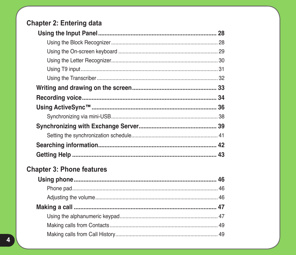 Asus P526 User Manual | Page 4 / 122