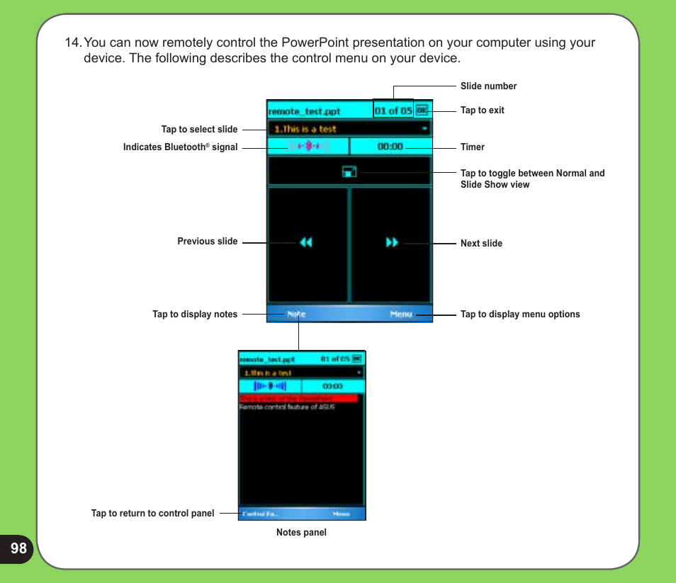 Asus P526 User Manual | Page 98 / 122