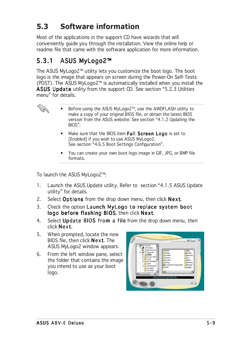 3 software information | Asus A8V-E User Manual | Page 123 / 142