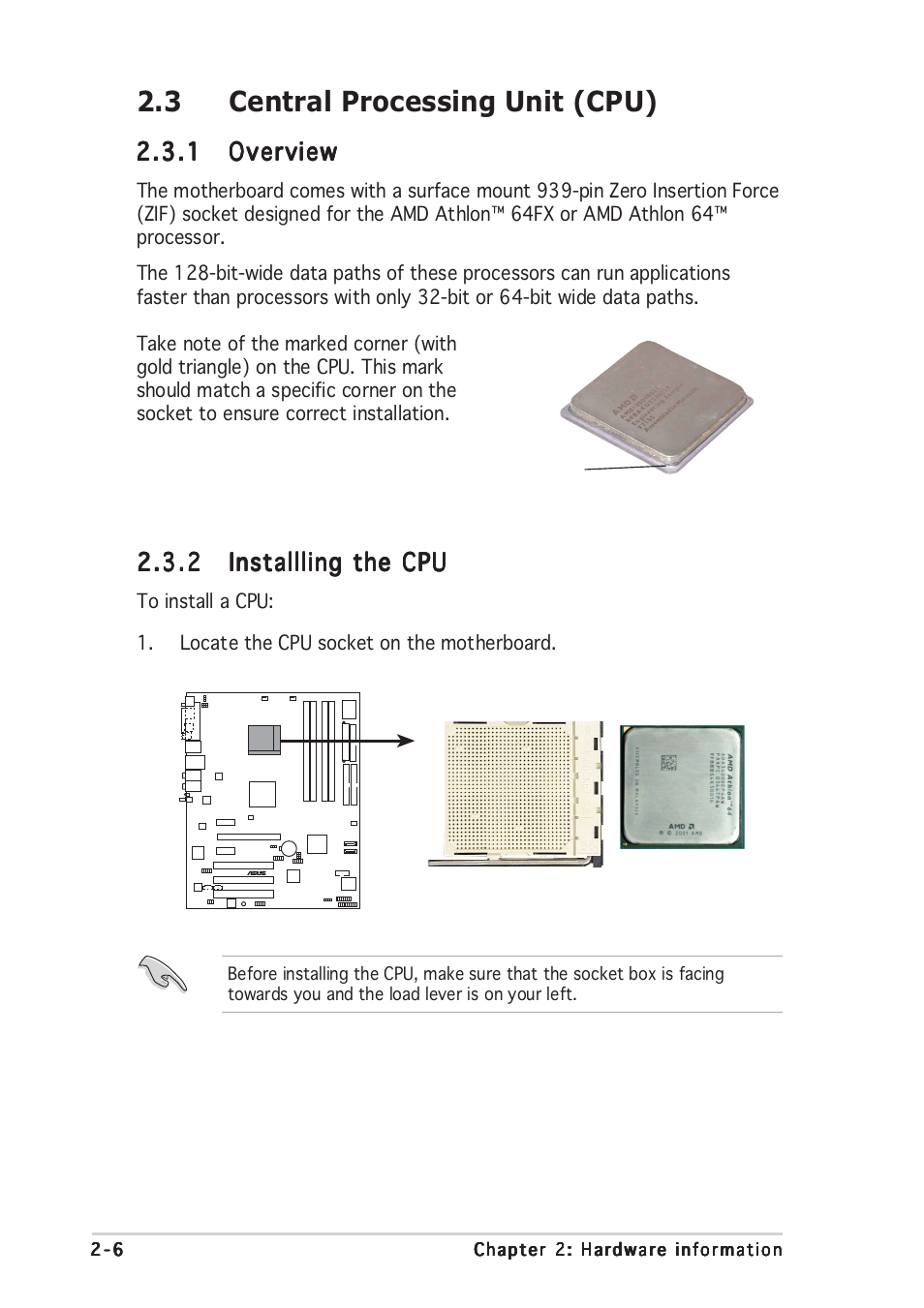 3 central processing unit (cpu), 1 overview overview overview overview overview | Asus A8V-E User Manual | Page 30 / 142