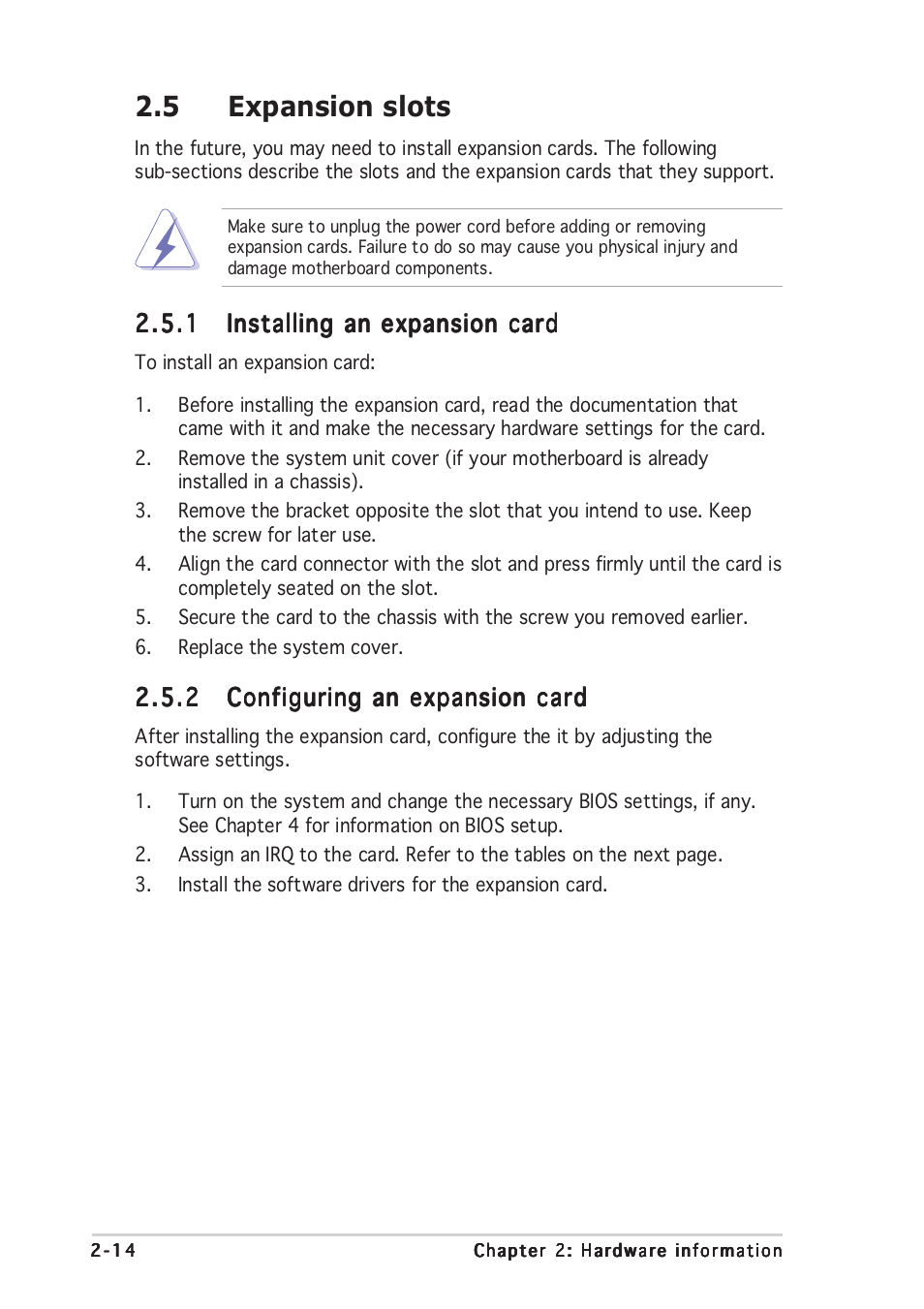 5 expansion slots | Asus A8V-E User Manual | Page 38 / 142