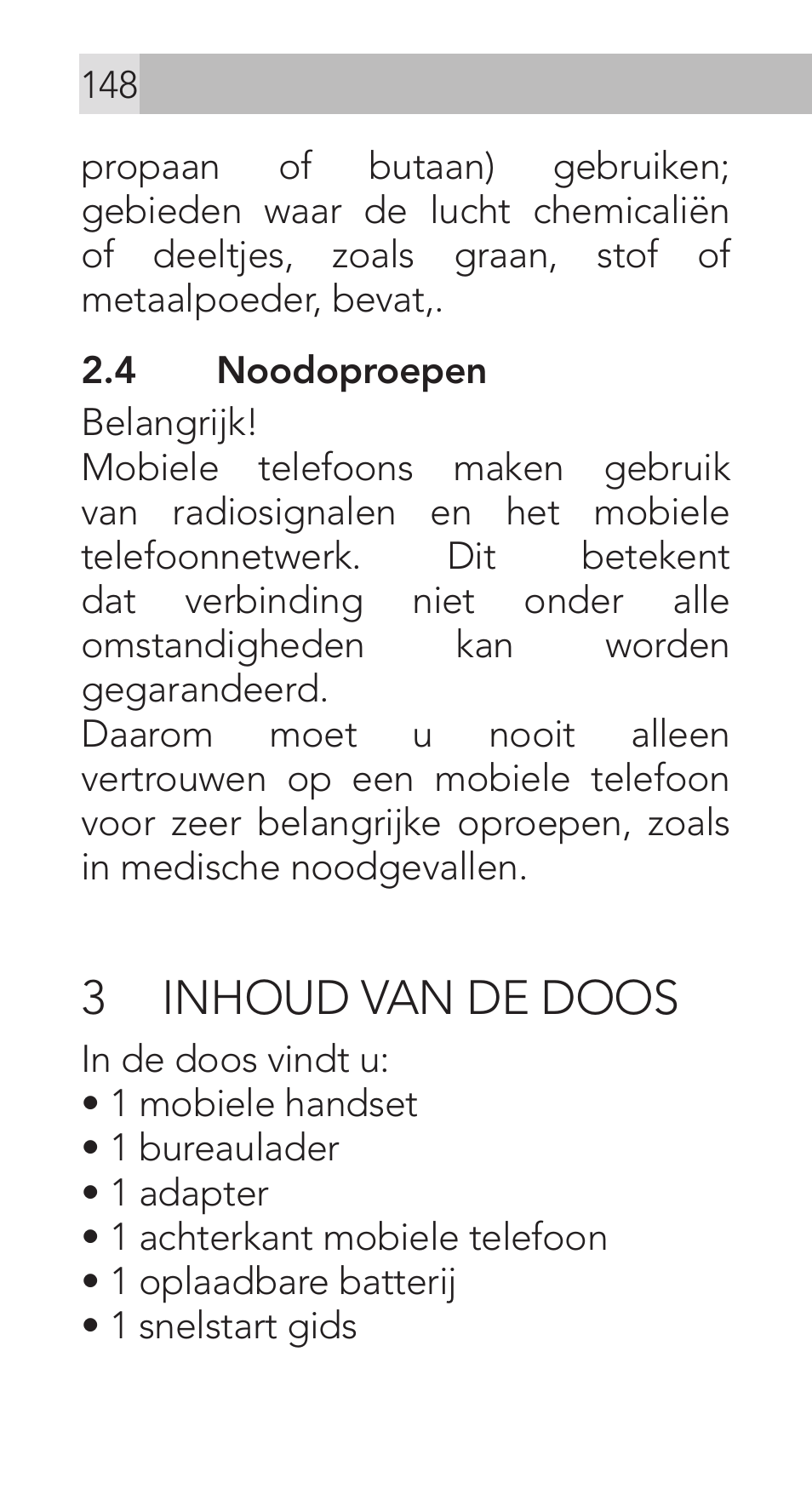 3 inhoud van de doos | AEG Voxtel M311 User Manual | Page 148 / 216