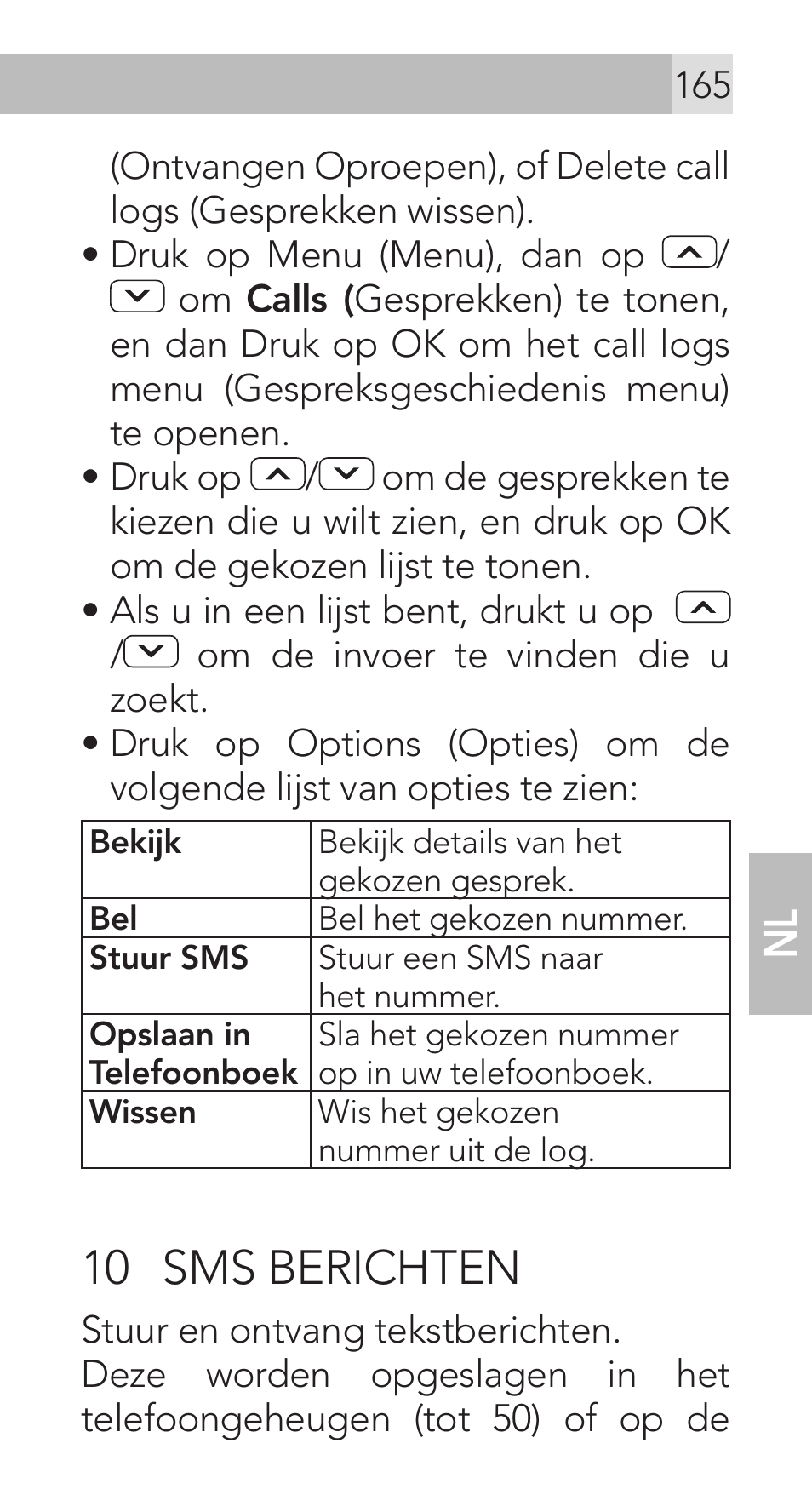 10 sms berichten | AEG Voxtel M311 User Manual | Page 165 / 216