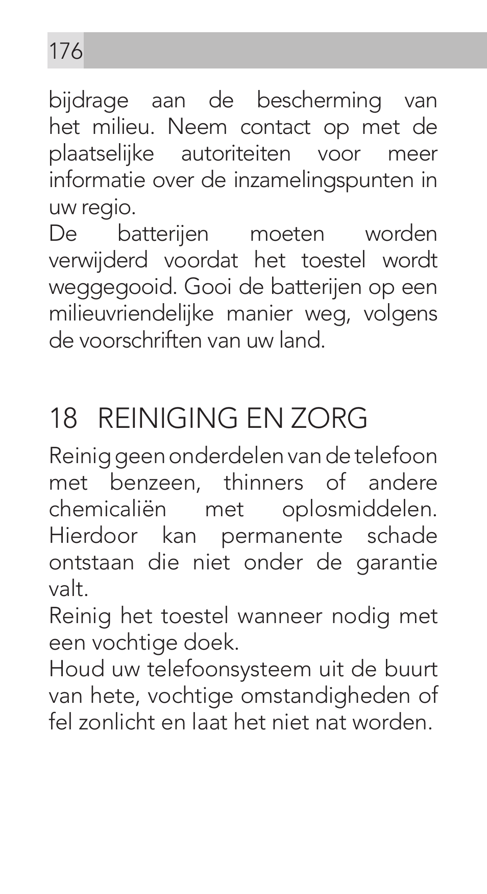 18 reiniging en zorg | AEG Voxtel M311 User Manual | Page 176 / 216