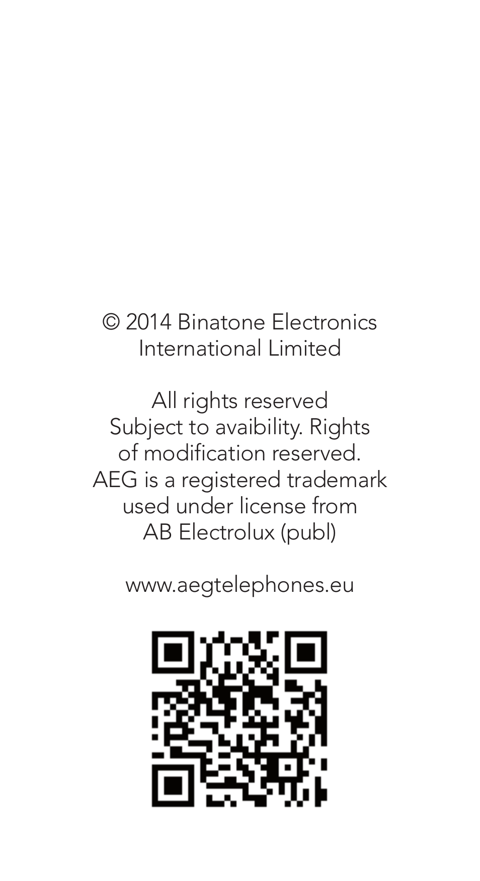 AEG Voxtel M311 User Manual | Page 216 / 216