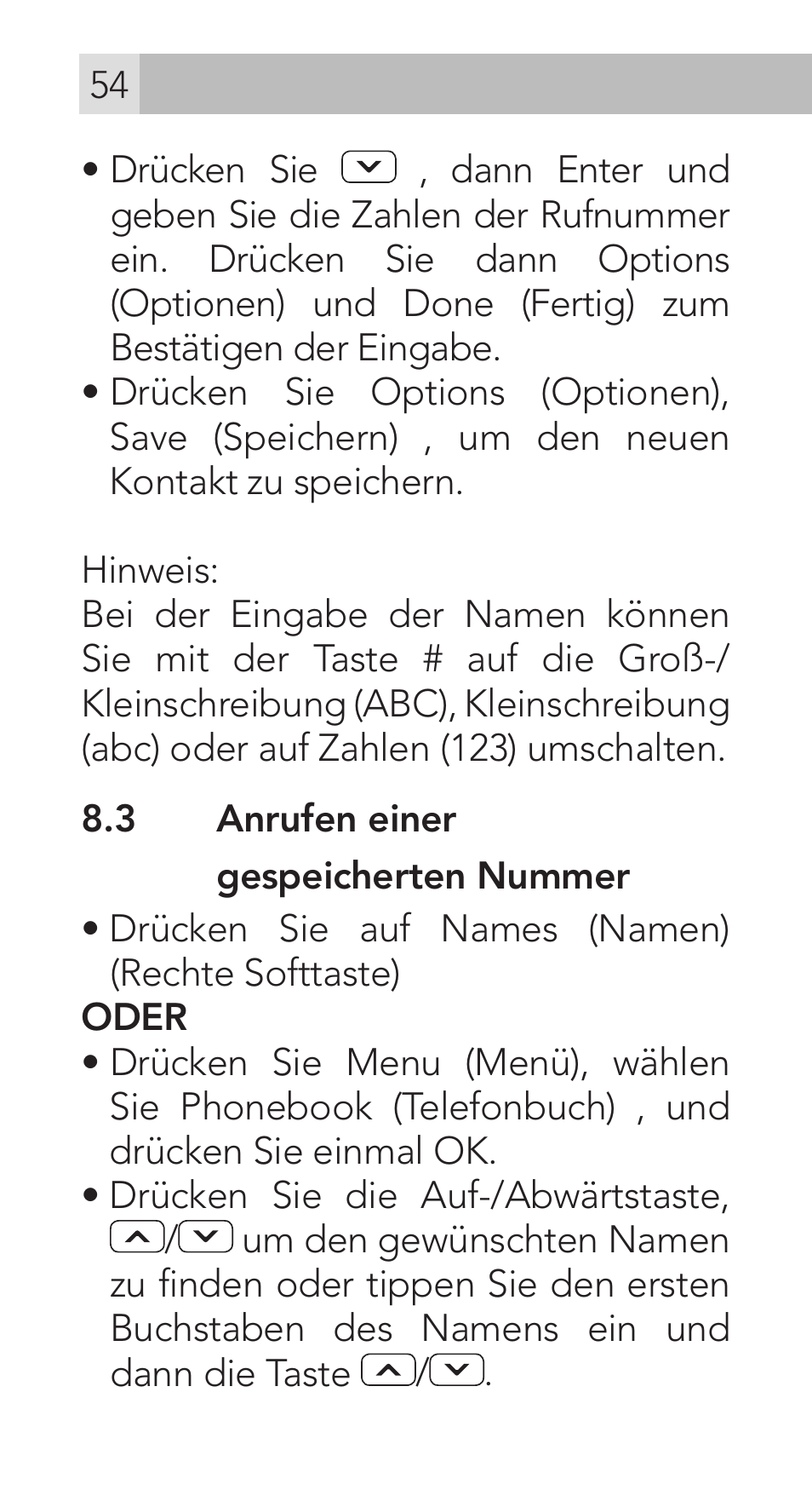 AEG Voxtel M311 User Manual | Page 54 / 216