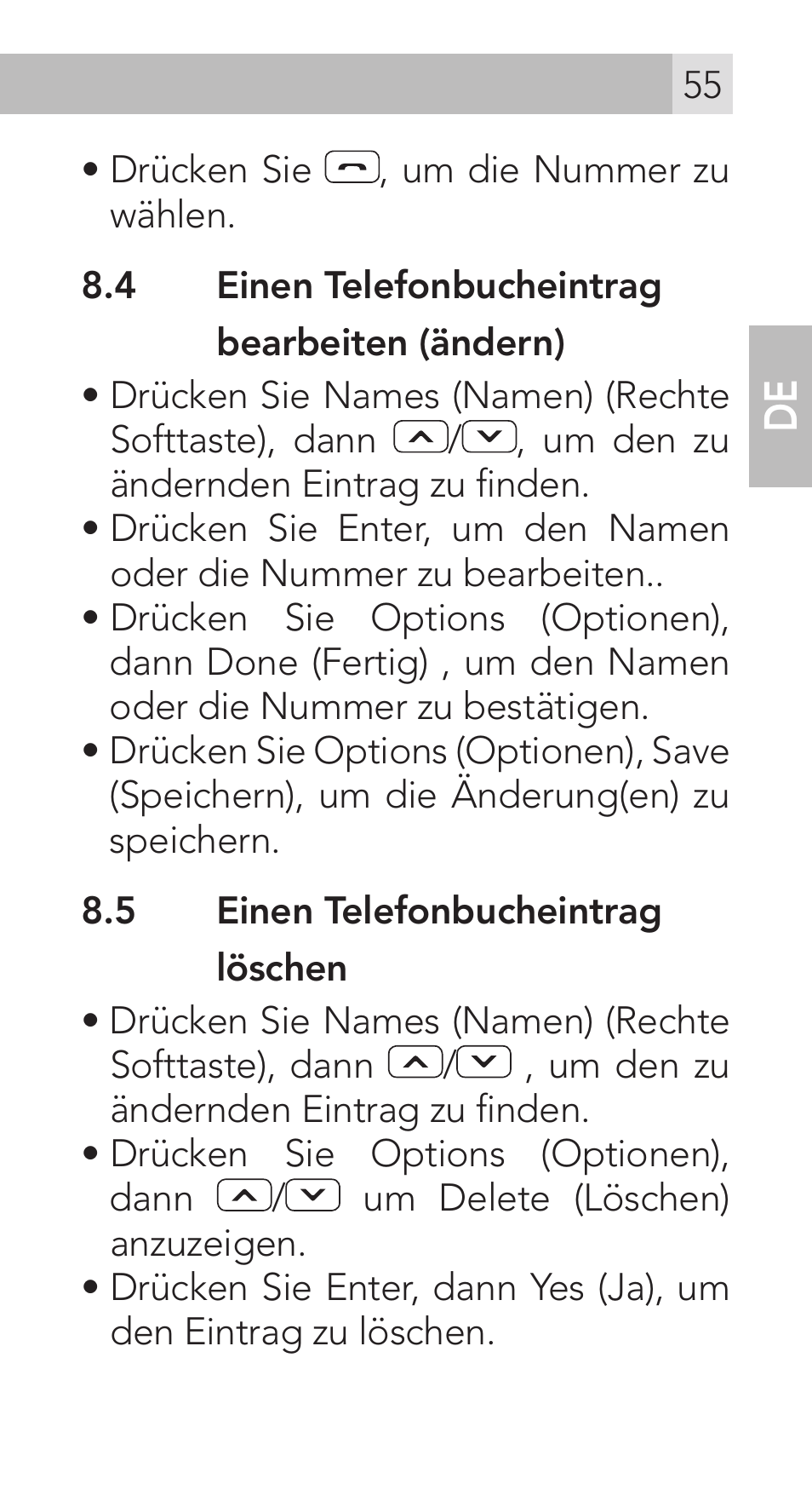AEG Voxtel M311 User Manual | Page 55 / 216