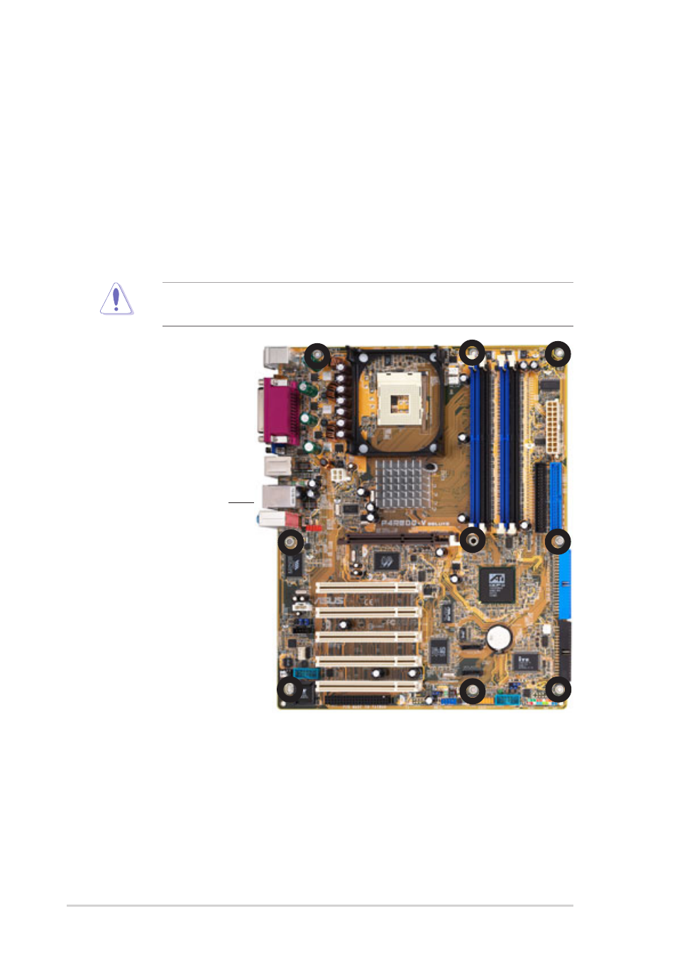 2 placement direction, 3 screw holes | Asus DELUXE P4R800-V User Manual | Page 26 / 124