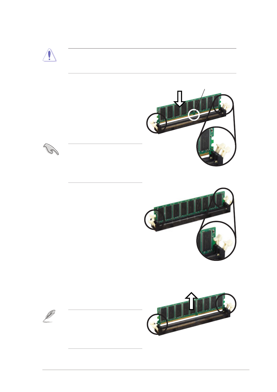 3 installing a dimm, 4 removing a dimm | Asus DELUXE P4R800-V User Manual | Page 35 / 124