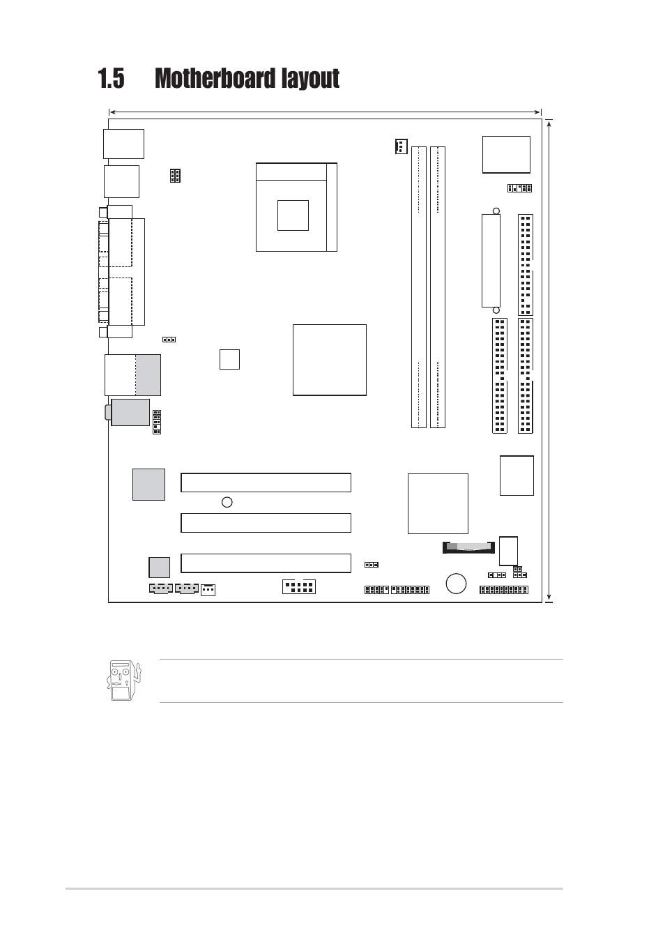 5 motherboard layout, 6 chapter 1: motherboard information, Super i/o | Pci1, Pci2 pci3, Intel i/o controller hub (ich4) p4bgv-mx | Asus P4BGV-MX User Manual | Page 16 / 60