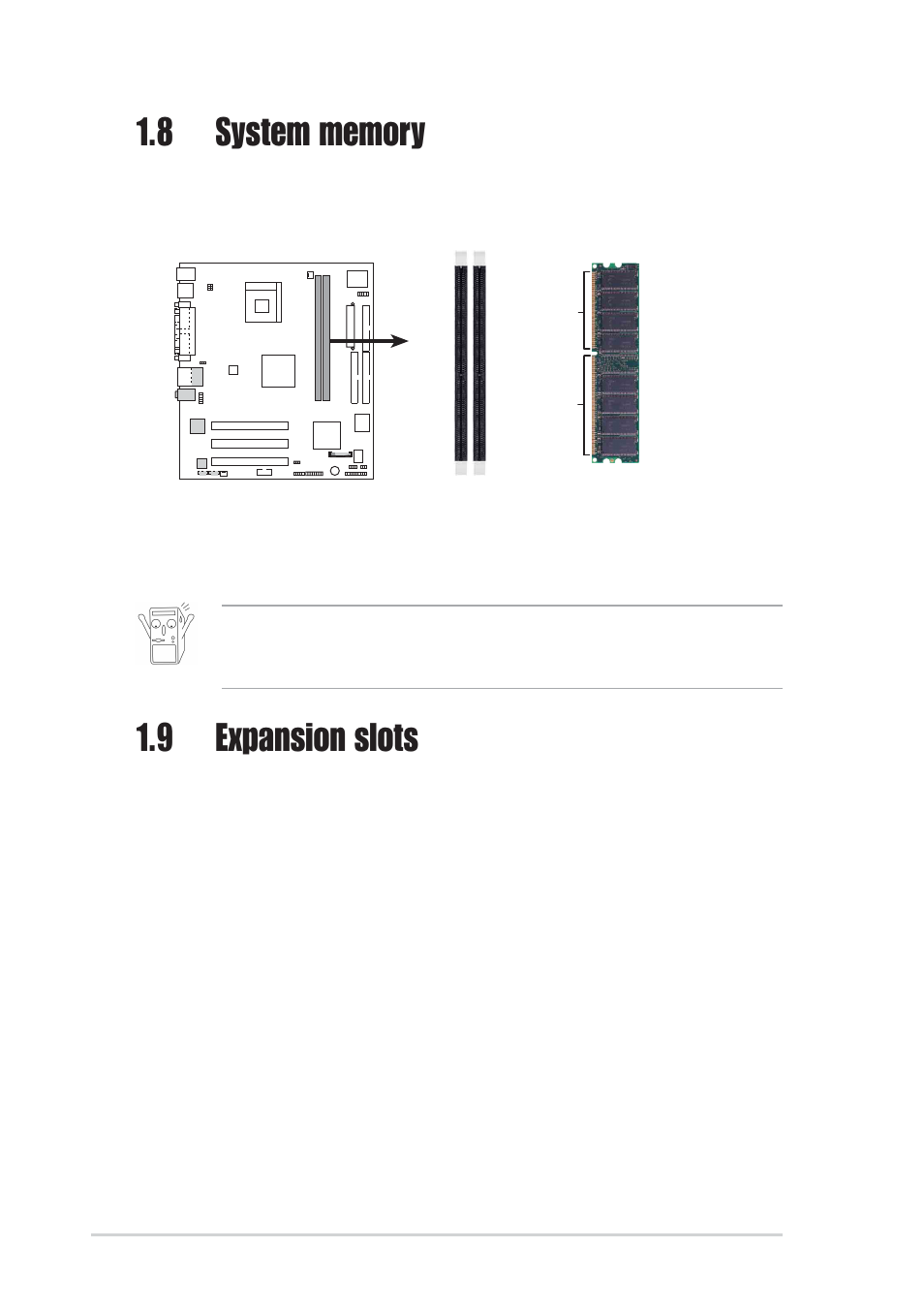 9 expansion slots | Asus P4BGV-MX User Manual | Page 18 / 60