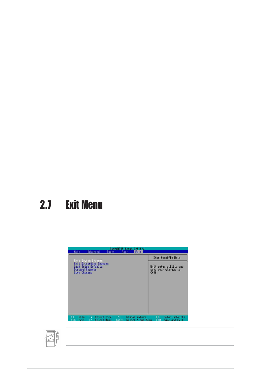 7 exit menu | Asus P4BGV-MX User Manual | Page 54 / 60