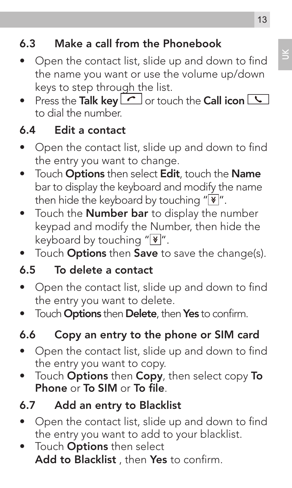 AEG Voxtel M800 User Manual | Page 13 / 48