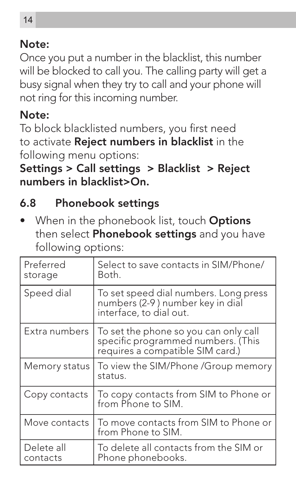 AEG Voxtel M800 User Manual | Page 14 / 48
