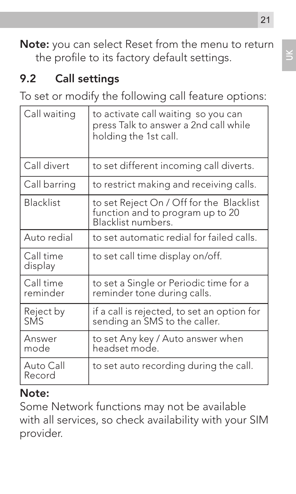 AEG Voxtel M800 User Manual | Page 21 / 48