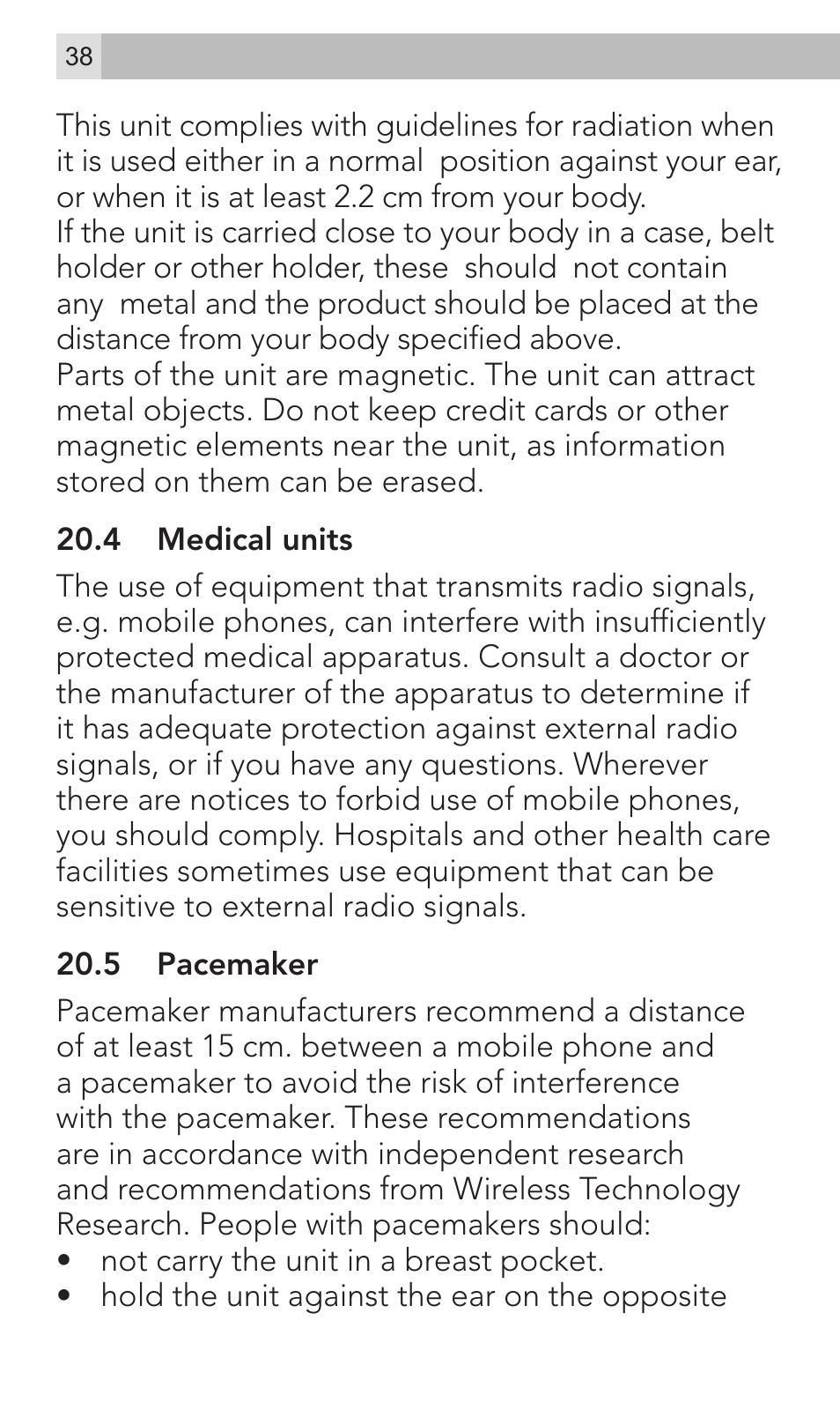 AEG Voxtel M800 User Manual | Page 38 / 48