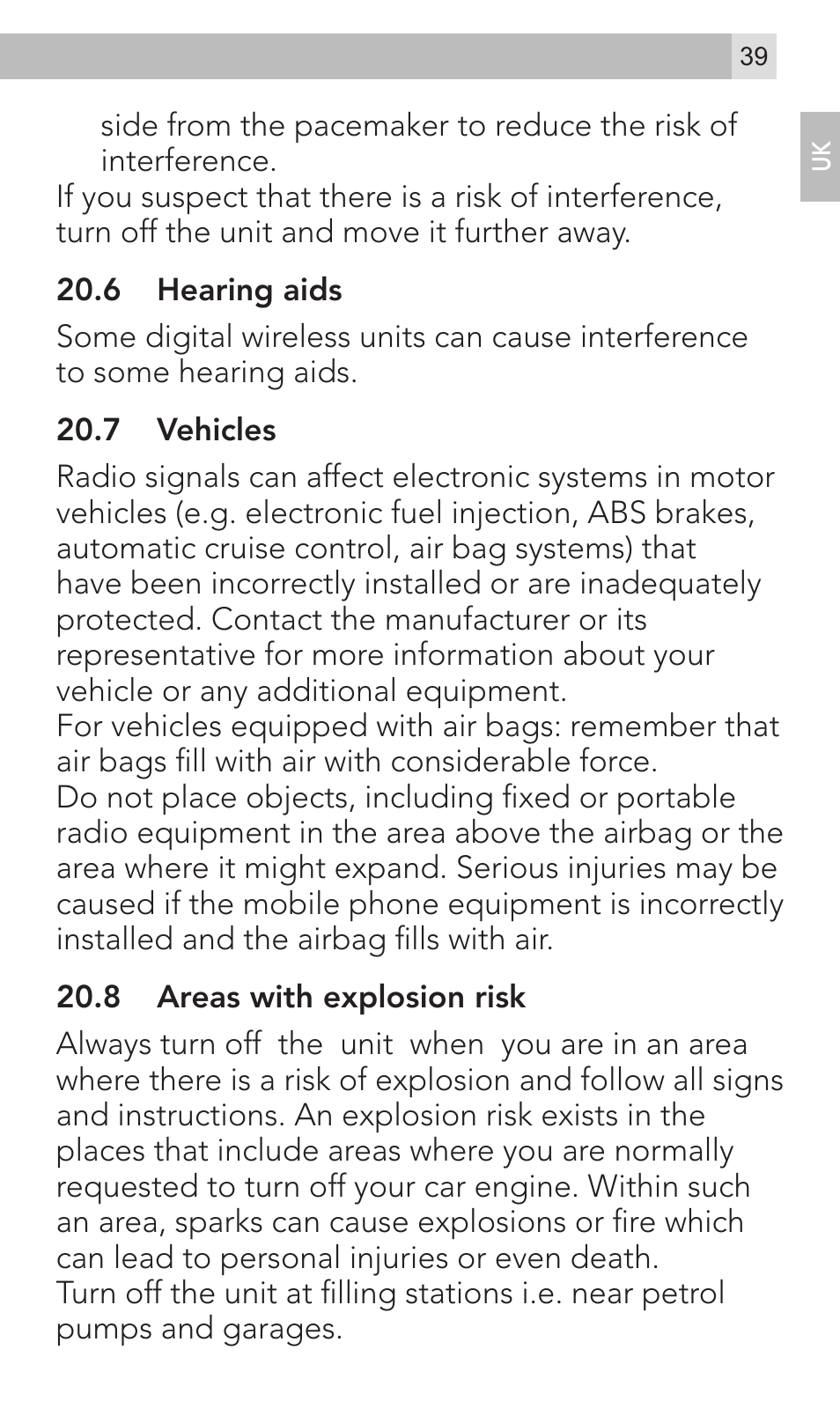 AEG Voxtel M800 User Manual | Page 39 / 48
