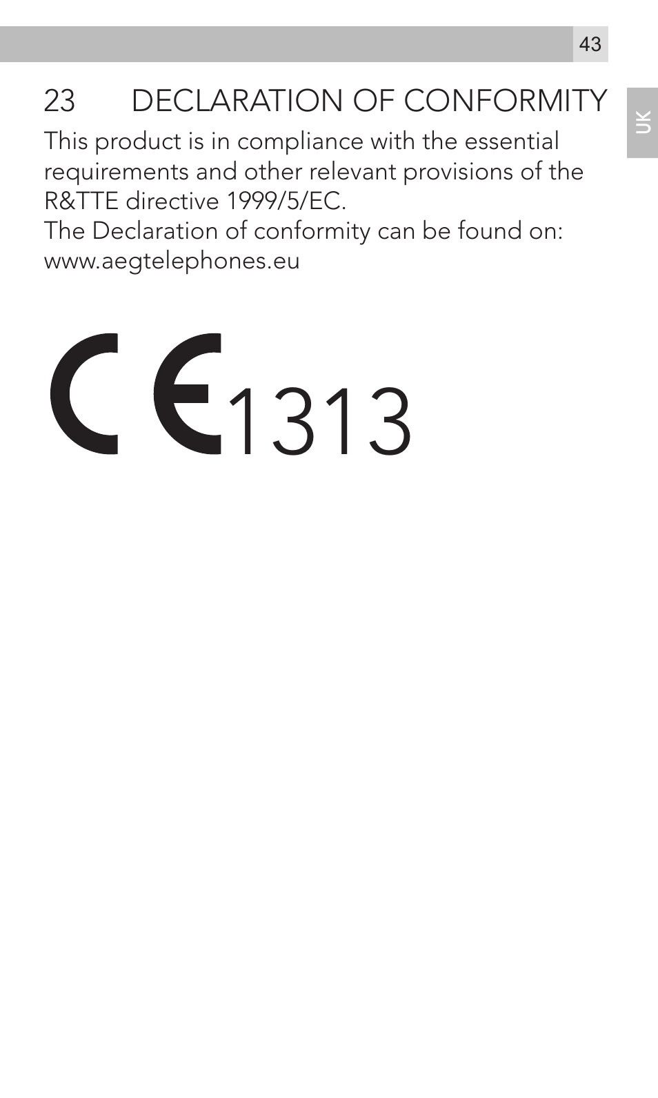 AEG Voxtel M800 User Manual | Page 43 / 48