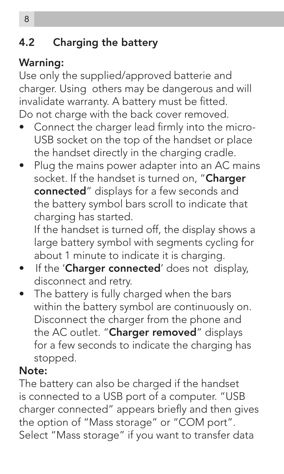 AEG Voxtel M800 User Manual | Page 8 / 48