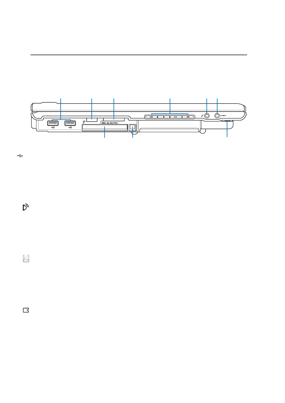 Left side, Knowing the parts, Pc card slot | Usb port (2.0/1.1), Infrared port (irda) | Asus E1916 User Manual | Page 16 / 72