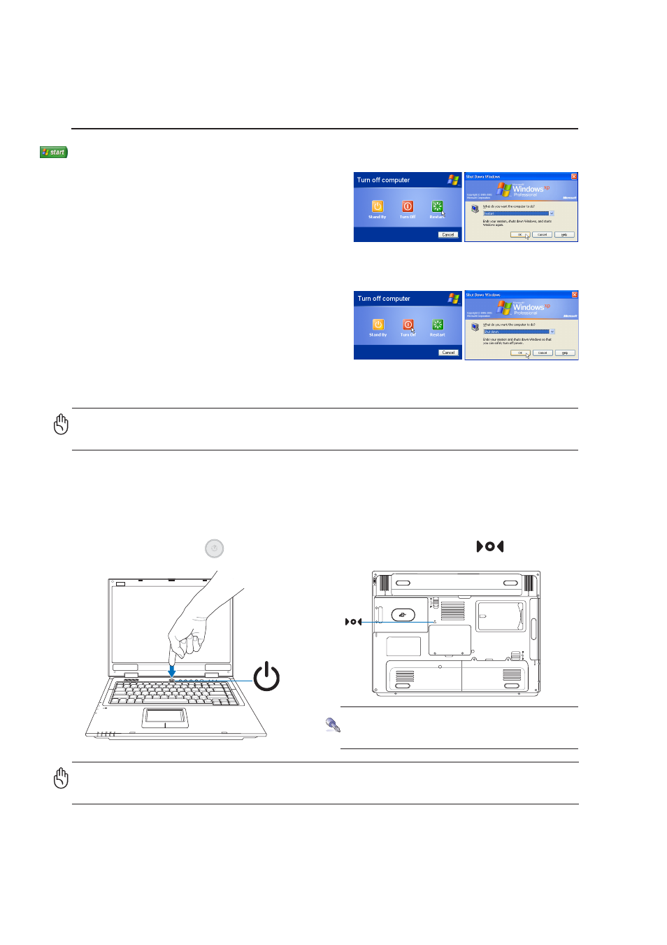 Restarting or rebooting | Asus E1916 User Manual | Page 28 / 72