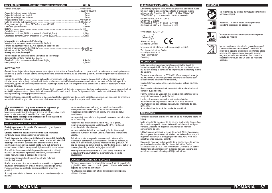 România | AEG BBH 12 User Manual | Page 34 / 37