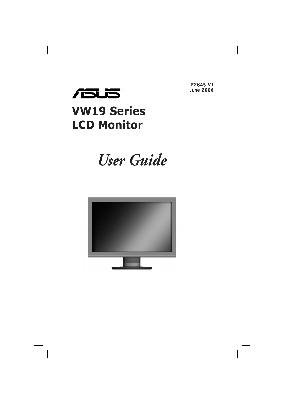 Asus VW191D User Manual | 16 pages