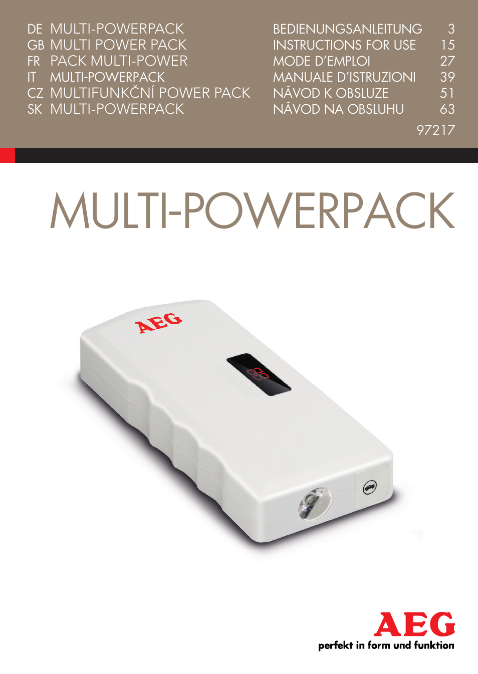 AEG Multi-Powerpack ML 12 User Manual | 76 pages