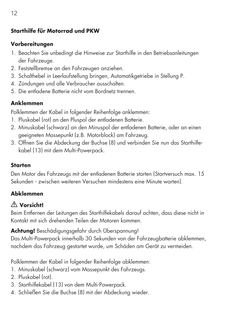 AEG Multi-Powerpack ML 12 User Manual | Page 12 / 76