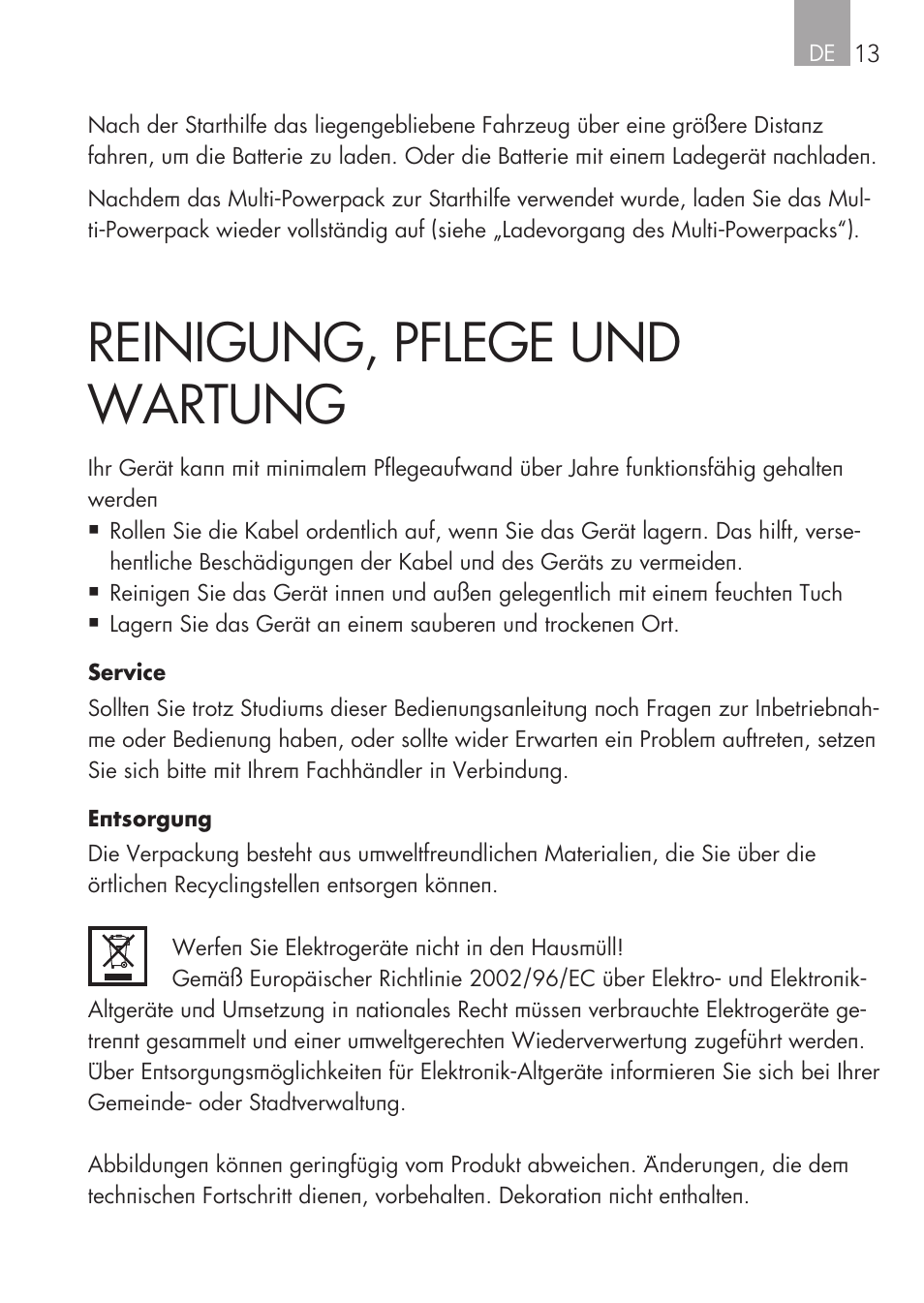 Reinigung, pflege und wartung | AEG Multi-Powerpack ML 12 User Manual | Page 13 / 76