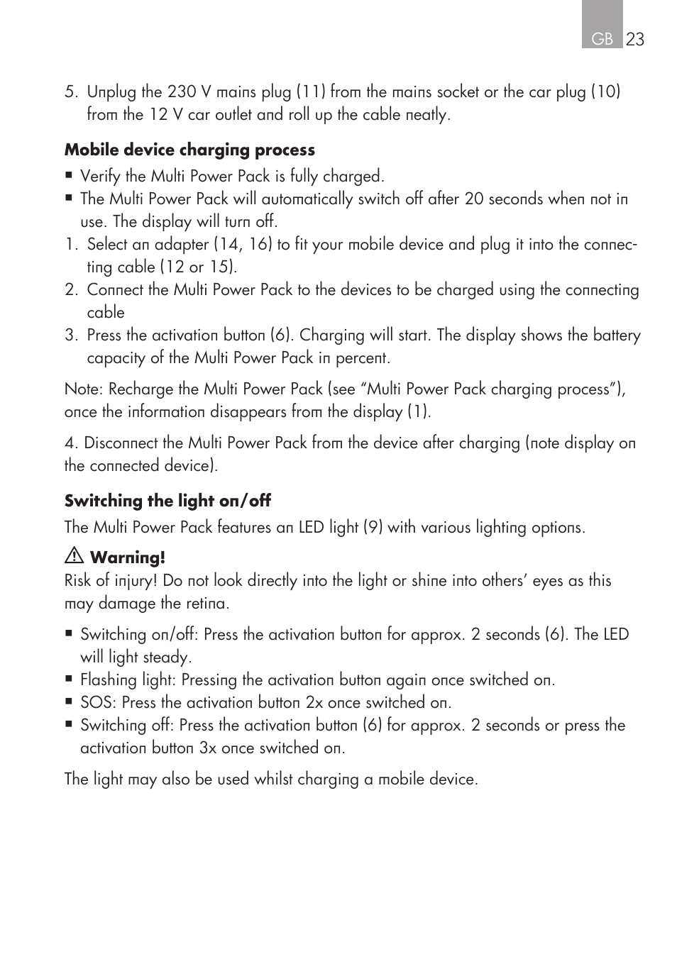 AEG Multi-Powerpack ML 12 User Manual | Page 23 / 76