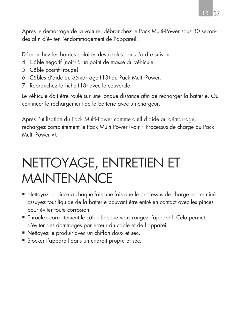 Nettoyage, entretien et maintenance | AEG Multi-Powerpack ML 12 User Manual | Page 37 / 76