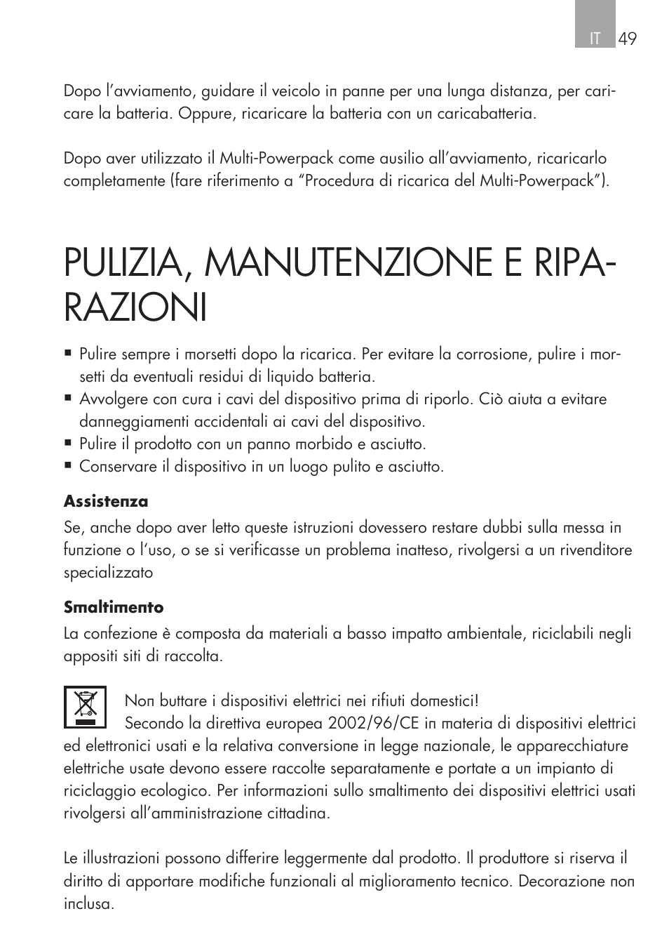 Pulizia, manutenzione e ripa- razioni | AEG Multi-Powerpack ML 12 User Manual | Page 49 / 76