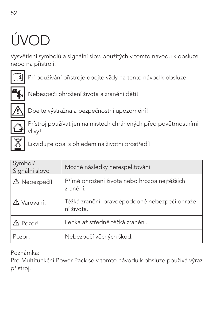 Úvod | AEG Multi-Powerpack ML 12 User Manual | Page 52 / 76