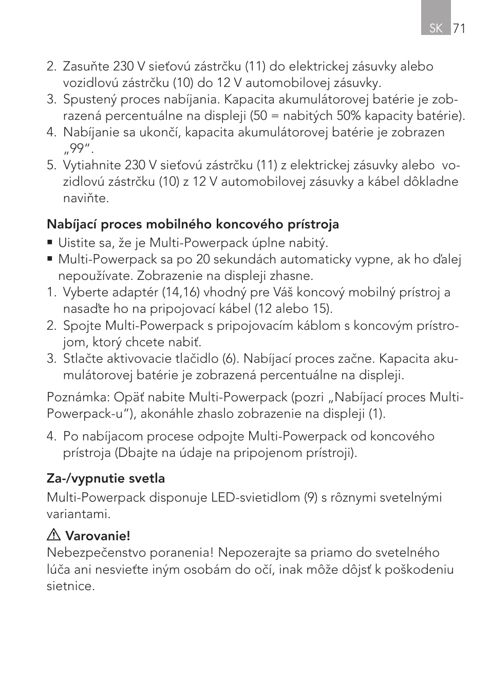 AEG Multi-Powerpack ML 12 User Manual | Page 71 / 76