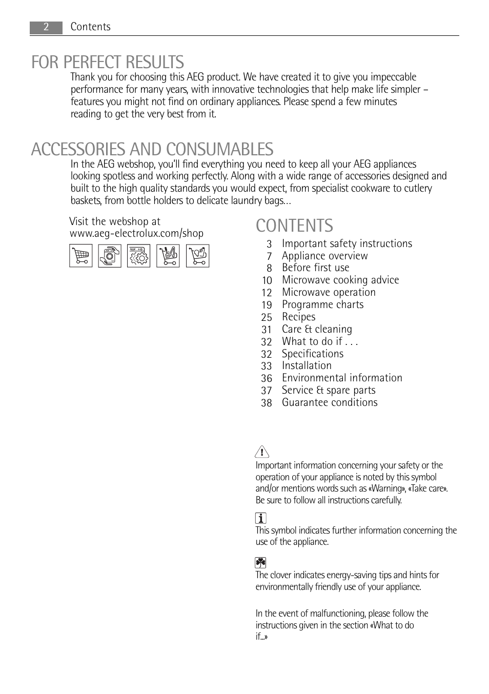 AEG MC1753E-M User Manual | Page 2 / 40