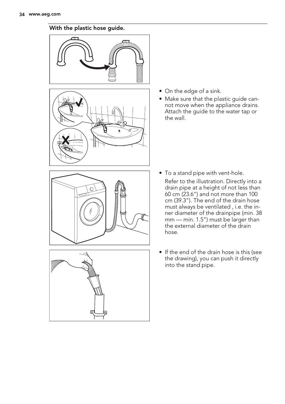 AEG L75480WD User Manual | Page 34 / 40