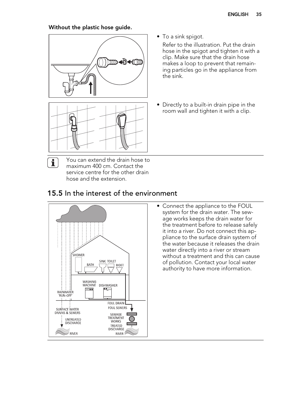 5 in the interest of the environment | AEG L75480WD User Manual | Page 35 / 40