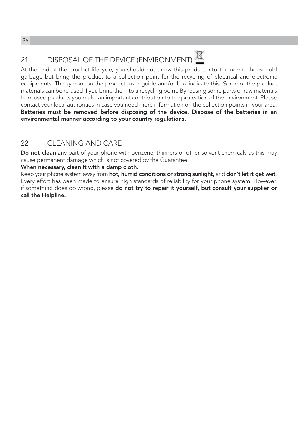 AEG Solo combo 15 User Manual | Page 38 / 42