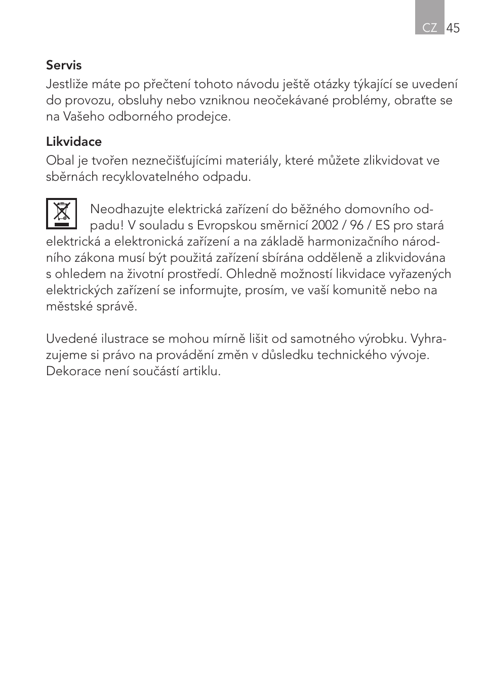 AEG Mini Fridge MS 4 User Manual | Page 45 / 56