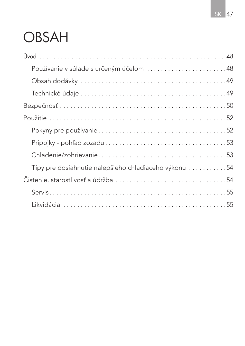 AEG Mini Fridge MS 4 User Manual | Page 47 / 56