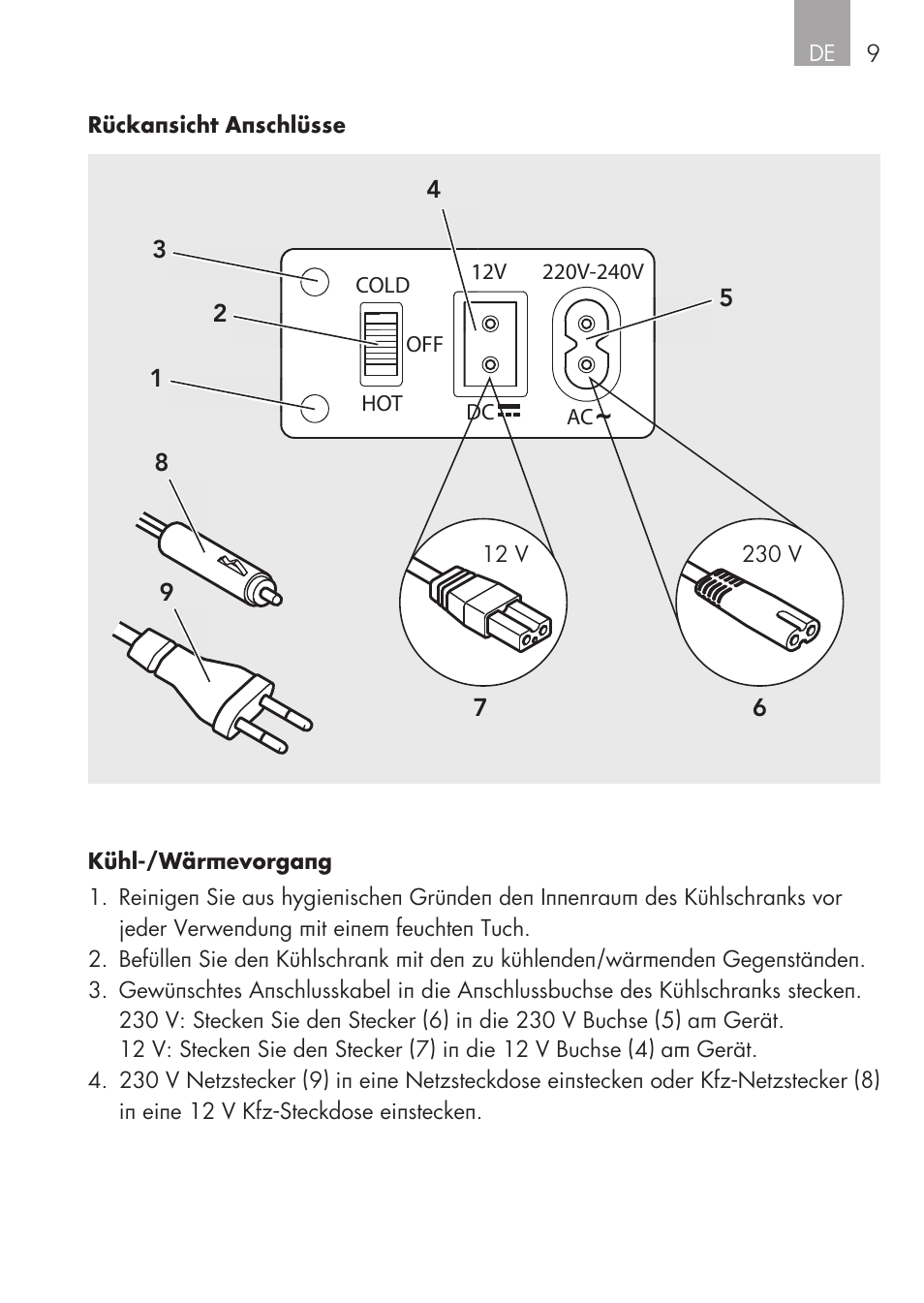 AEG Mini Fridge MS 4 User Manual | Page 9 / 56