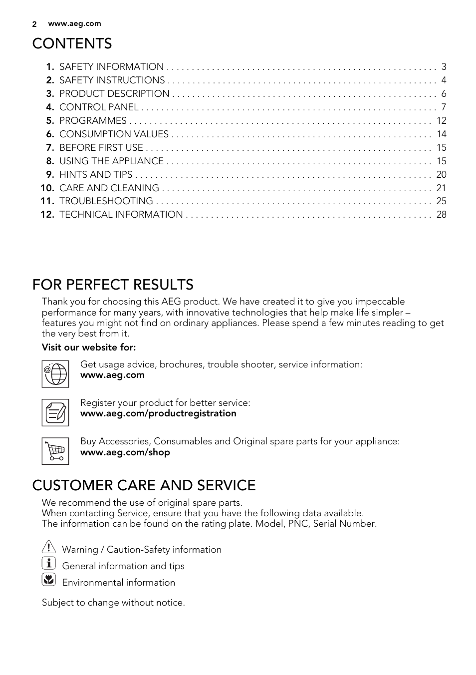 AEG L89499FL User Manual | Page 2 / 32